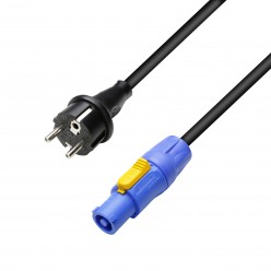 Adam Hall Cables 8101 PCON 0500 - Przewód zasilania CEE 7/7 — Powercon 1,5 mm² 5 m